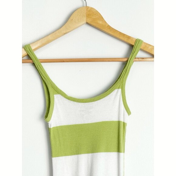 Abercrombie & Fitch Y2K Long Striped Tank Top M 90s 2000s Layering Soft Girl - Picture 7 of 9